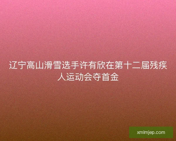 辽宁高山滑雪选手许有欣在第十二届残疾人运动会夺首金 辽宁高山滑雪选手许有欣在第十二届残疾人运动会夺首金
