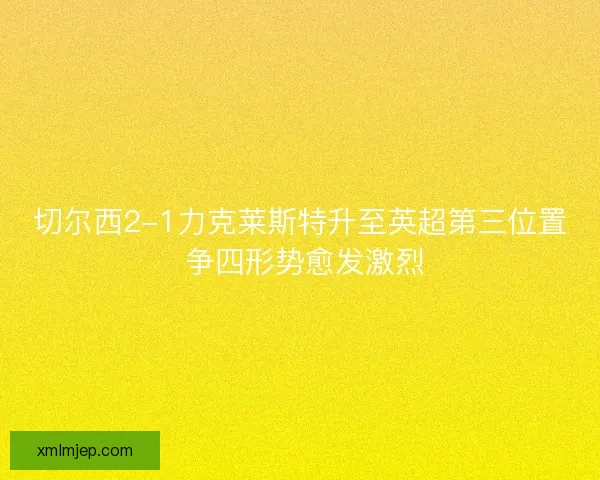 切尔西2-1力克莱斯特升至英超第三位置 争四形势愈发激烈